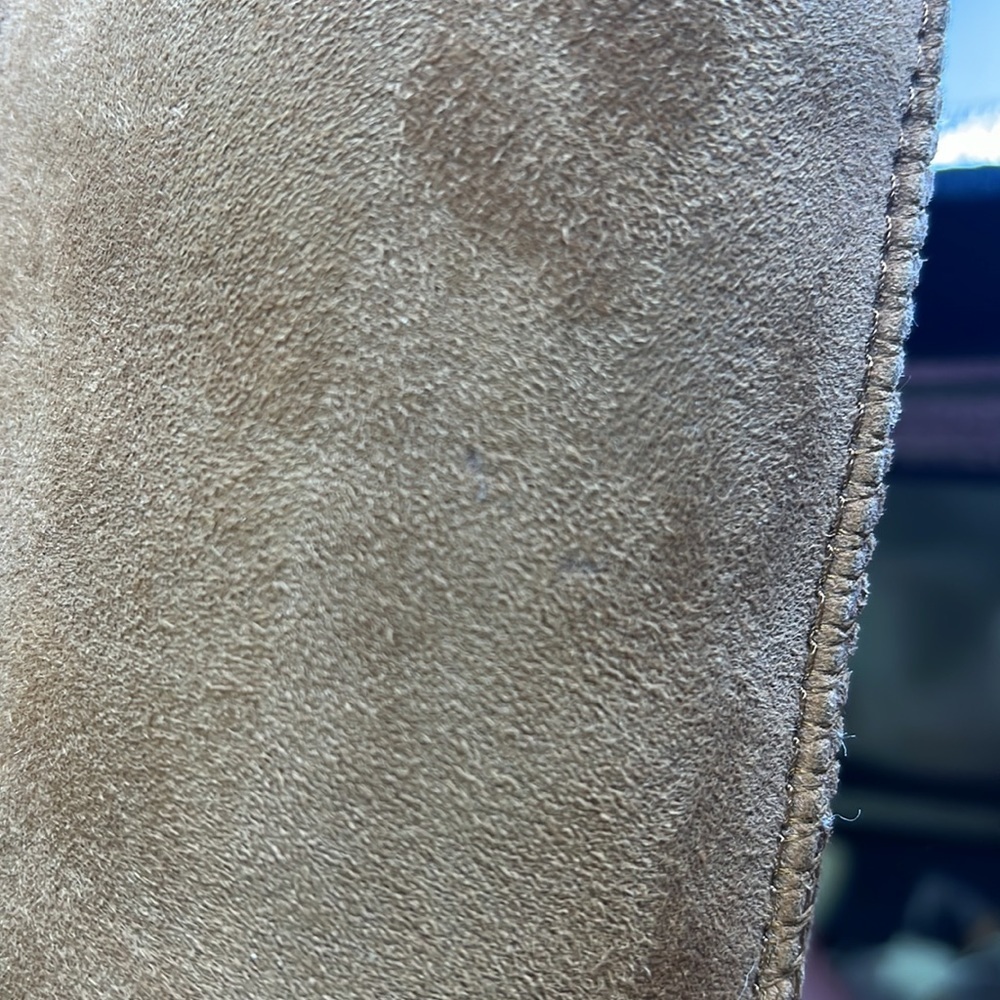 Ugg Tall Winter Boots Brown Leather Sheep Womens Size 7 - Picture 11 of 16
